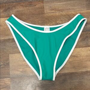 Green and White Swim Bottoms